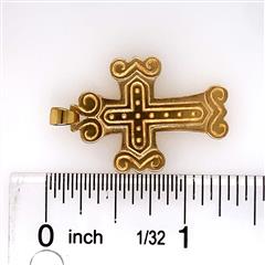 James Avery Retired Cross on Cross 14K Yellow Pendant